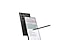 Dos dispositivos Galaxy S24 Ultra. Uno visto de frente y otro visto de atrás. El S Pen se desplaza sobre la pantalla. La pantalla muestra un gráfico financiero con marcas dibujadas a mano. Debajo hay un bloque de texto resaltado que se resume en un breve formato de contorno en una ventana emergente.