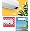 El aire acondicionado de pared Samsung está colgado en una pared con puntos blancos sobre un fondo de color amarillo, azul y rojo. El aire acondicionado montado en la pared de Samsung funciona en modo WindFree ™ para ahorrar energía.
