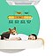 Una mujer duerme profundamente en la cama y un perro está acostado mientras se toma un descanso porque Samsung Cassette AC con modo WindFree ™ es un aire acondicionado silencioso. En el gráfico de barras con una escala de respiración 10dB, dormitorio 20dB, susurro 30dB y biblioteca 40dB, el modo WindFree ™ en el rango de 16dB a 32dB produce menos ruido que el modo normal por encima de 30dB.
