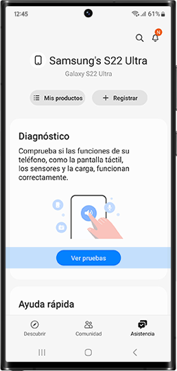 Verifica el mensaje relacionado con el uso de la batería desde la aplicación