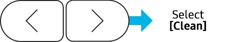 selecciona la función clean (limpiar) para elegir el modo