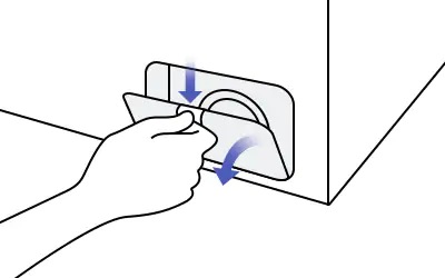 open the debris filter cover
