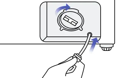 remove the drain plug and drain the water