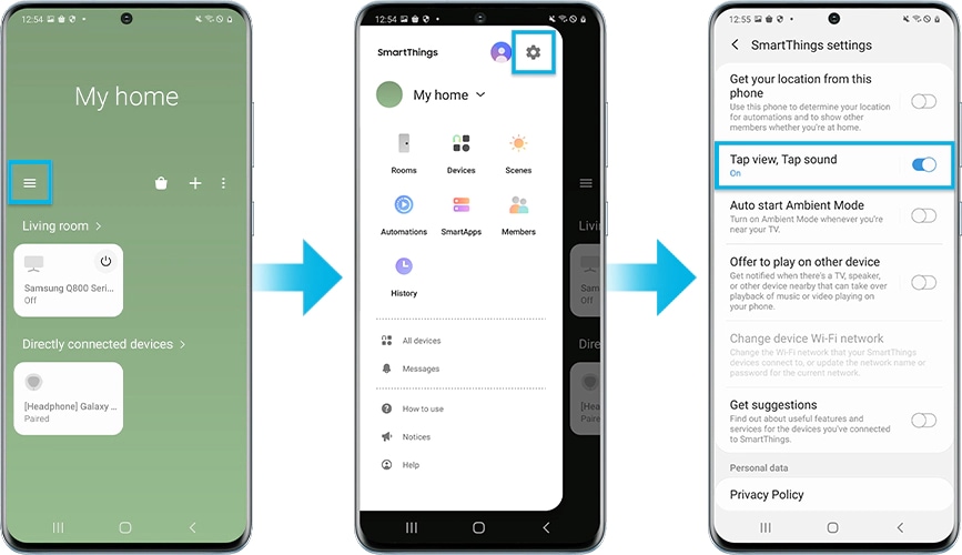 How to set Tap View