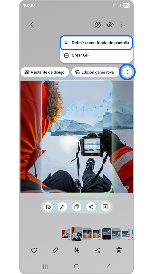 Tap Set as wallpaper