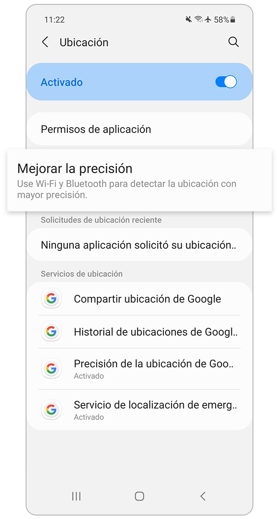 Mejorar la precisión de la ubicación