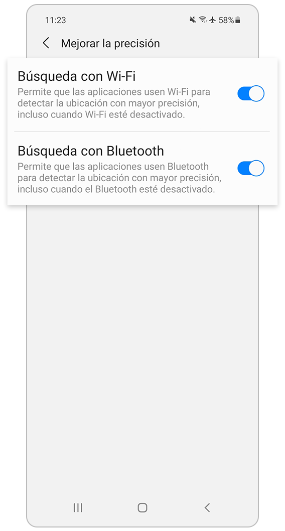 Escaneo de Wi-Fi y Bluetooth