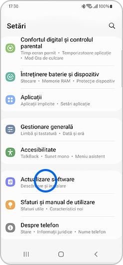 Setări Actualizare software