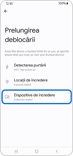 Ecranul „Prelungirea deblocării”
