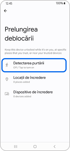 Ecranul „Prelungirea deblocării”