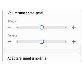 Glisoare pentru nivelul volumului sunetului ambiental