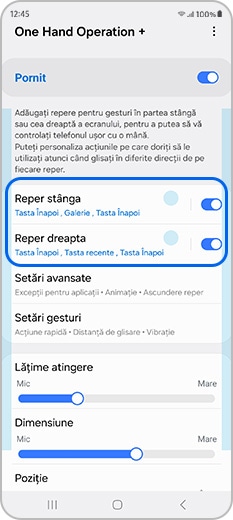 Selectează un gest pentru personalizare