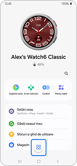 Pictograma Gestionare dispozitive selectată.