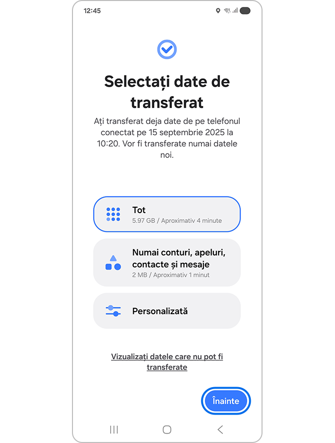 Selectarea resursei de date