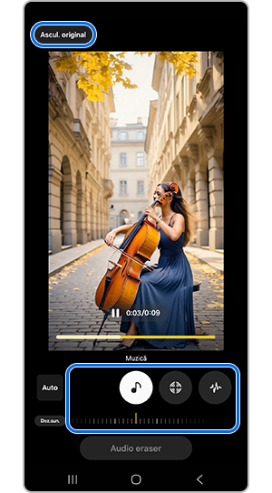 Editare audio în curs