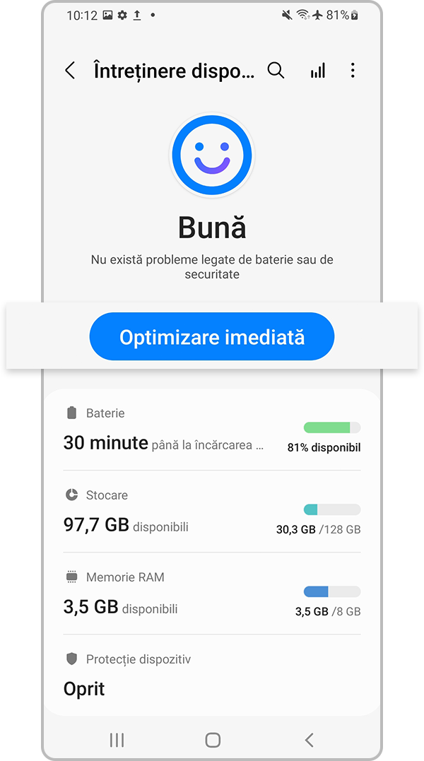 Atinge Optimizare imediată