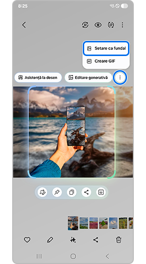 Atingeți Setare ca fundal
