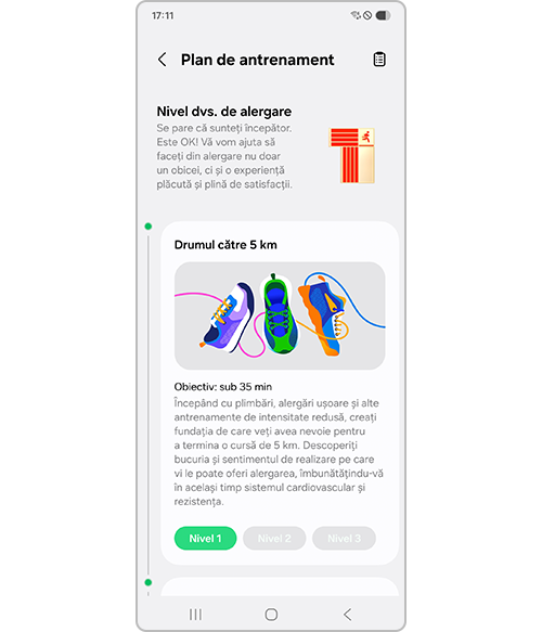 Afișarea Plan de antrenament