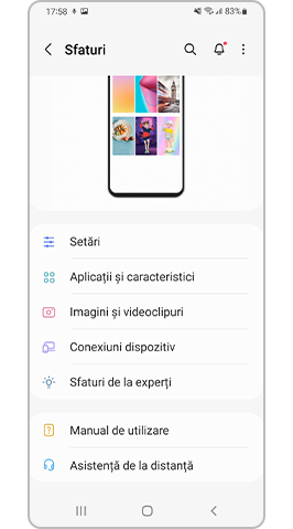 Află cum să utilizezi ONE UI 4.0 consultând secțiunea Sfaturi și manualul utilizatorului