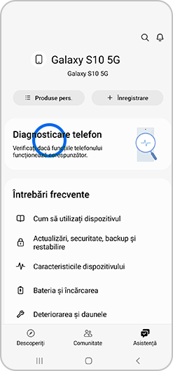 Atinge Testare integrală în Diagnosticare