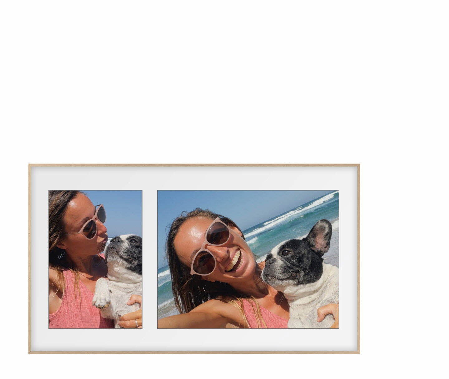 The Frame prezintă selfie-ul unei fete, alături de câinele ei.