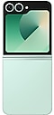 Galaxy Z Flip6 in Mint seen from the rear.