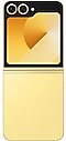 Galaxy Z Flip6 in Yellow seen from the rear.