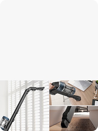 Različite četke čiste stolove, šupljine između nameštaja i okvire prozora.