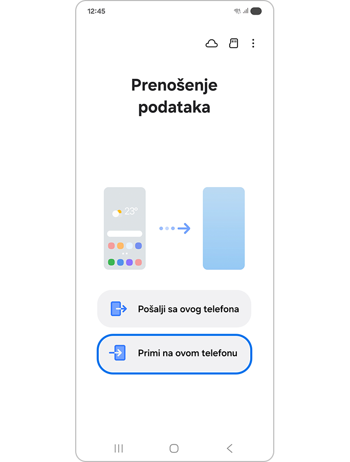 Primite podatke putem USB kabla