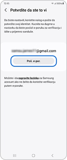 Ekran pametnog telefona sa potvrdom da ste to vi