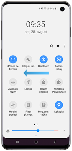 Prošireni panel sa obaveštenjima