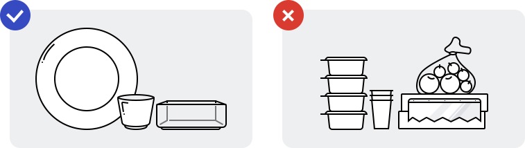 tabela sa smernicama za odgovarajuće posuđe za rernu