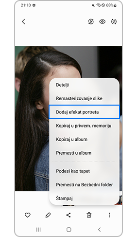 dodaj efekat portreta
