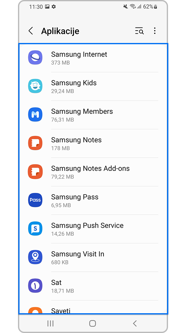 Izaberite aplikaciju za izmenu dozvola