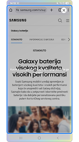 Izaberite tekst u okviru ove funkcije