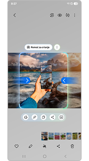 Izaberite oblast koja će biti podešena kao tapet