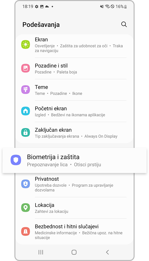 registrovanje prepoznavanja otiska prsta 1. korak