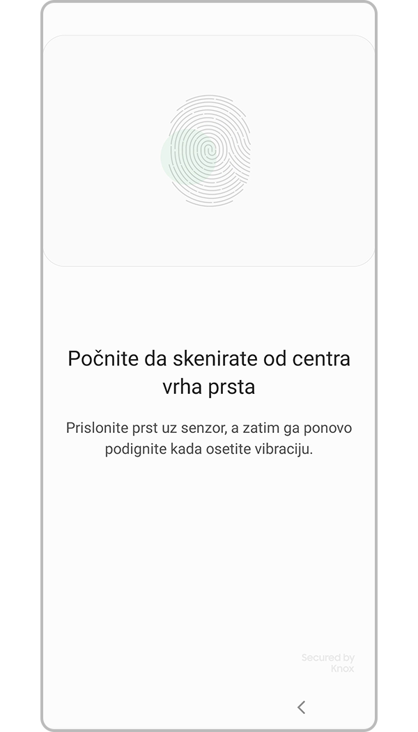 registrovanje prepoznavanja otiska prsta 5. korak