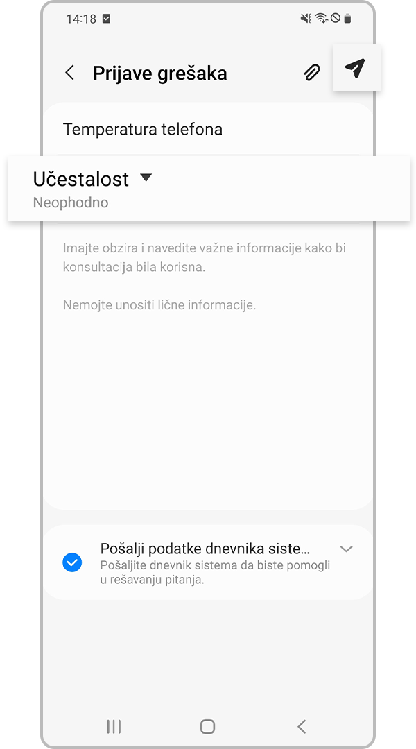 izveštaji o greškama, 3. korak
