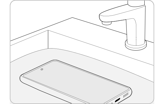 potopite uređaj u čistu vodu