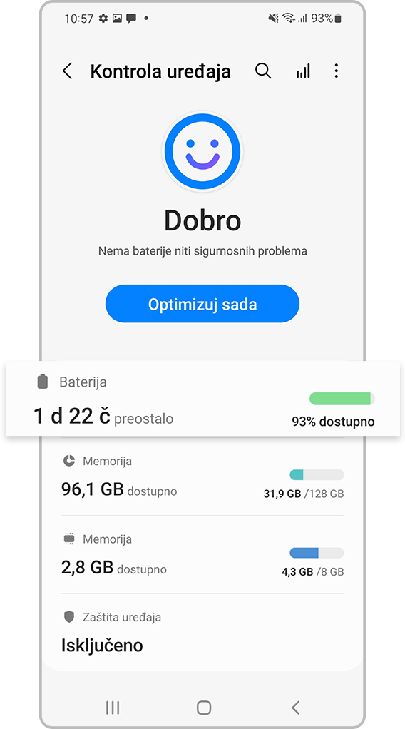 Podešavanja za bateriju