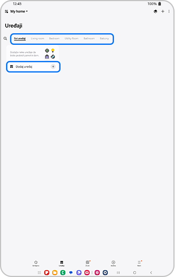 Izaberite sobu za dodavanje uređaja