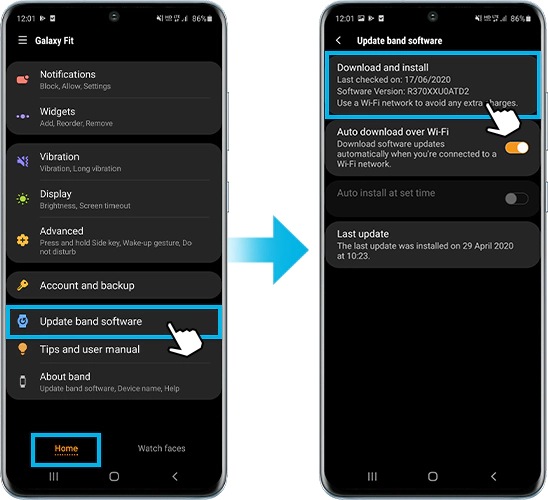 Kako ažurirati softver narukvice