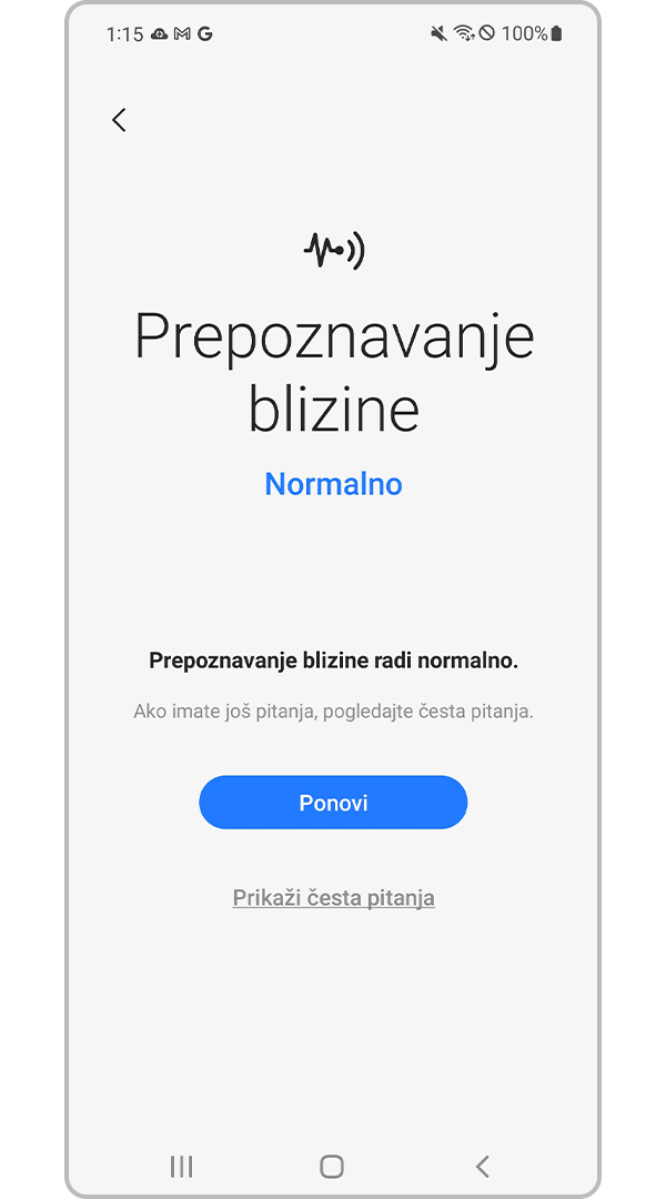 rezultati prepoznavanja blizine