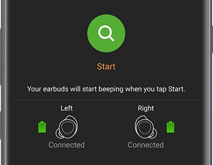 Slika snimka ekrana za potragu za mojim Galaxy Buds