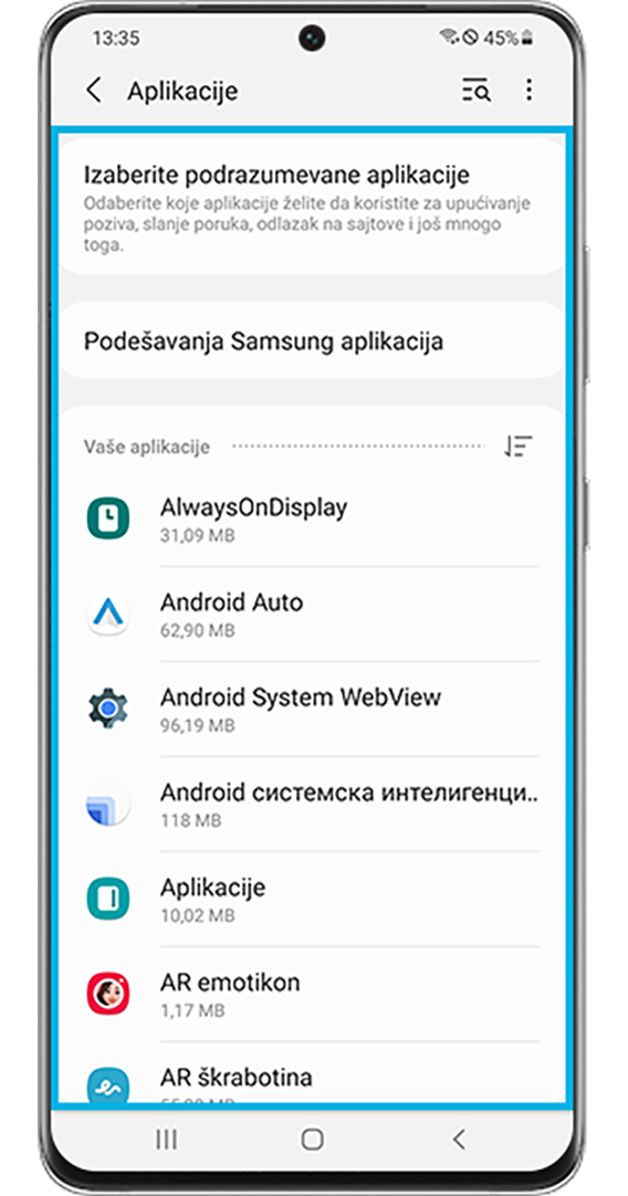 optimizacija pojedinačnih aplikacija tako da manje troše bateriju – optimizacija korišćenja baterije