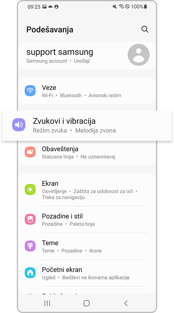 Meni sa zvukovima i vibracijom