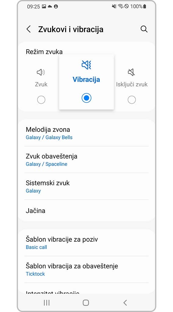 Režim vibracije