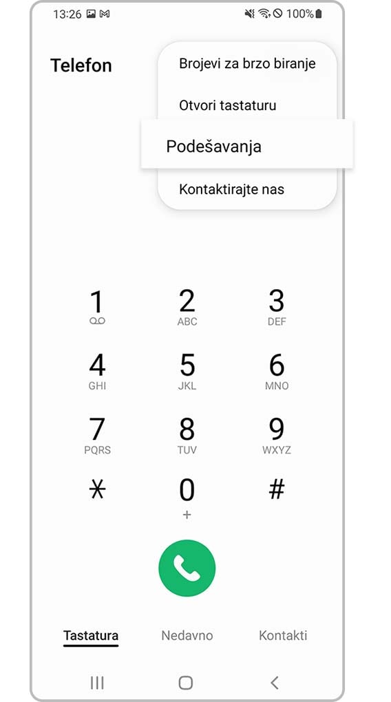 Provera da li uređaj blokira nepoznate brojeve, 2. korak