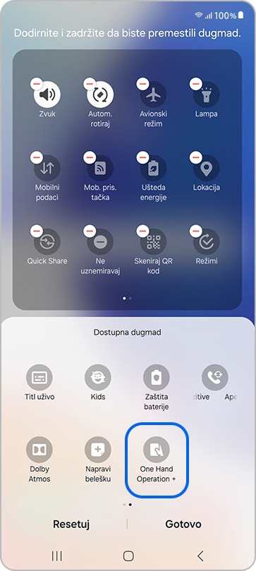 Dodirnite dugme za uređivanje ispod punog